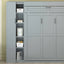 Murphy Wall Bed With Shelves, Wardrobe And LED Lights