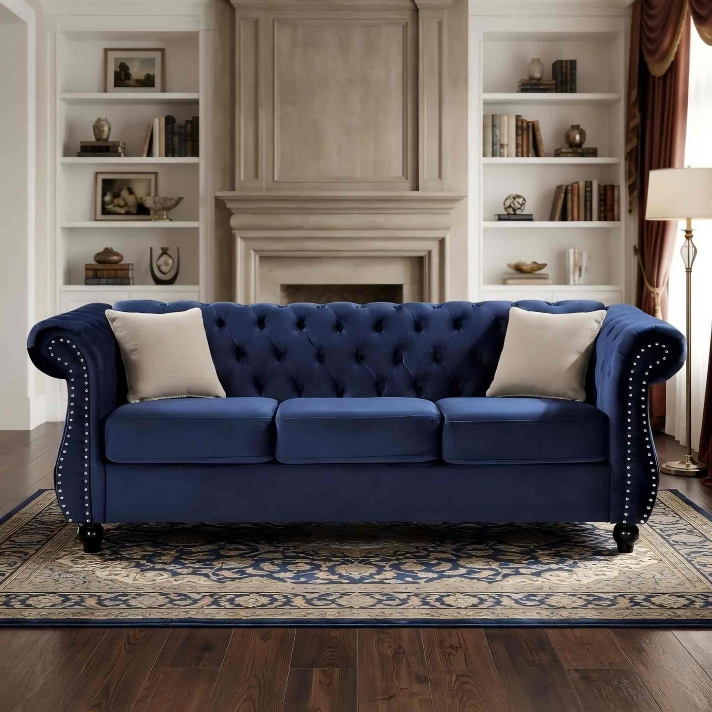 Chesterfield 3 Seater Sofa With Rolled Arms