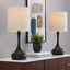 Genie - Contemporary Table Lamp (Set of 2) - Matte Black / Oatmeal