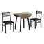 3 Pieces Dining Table Set, Small, Drop Leaf, Contemporary & Modern