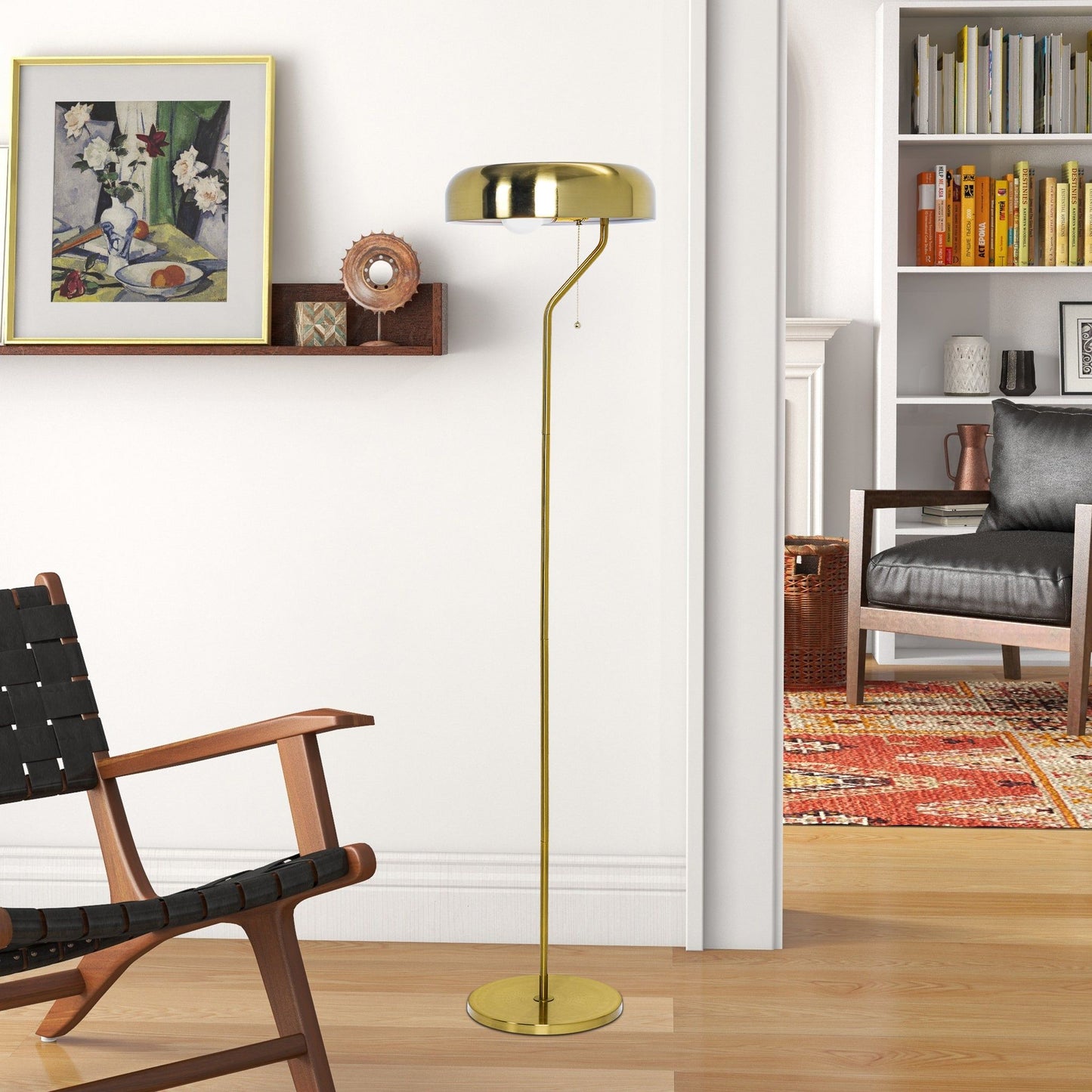 Spectra - Tall Corner Floor Lamp For Living Room - Gold