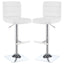 Fresco - Upholstered Adjustable Bar Stool (Set of 2) - White