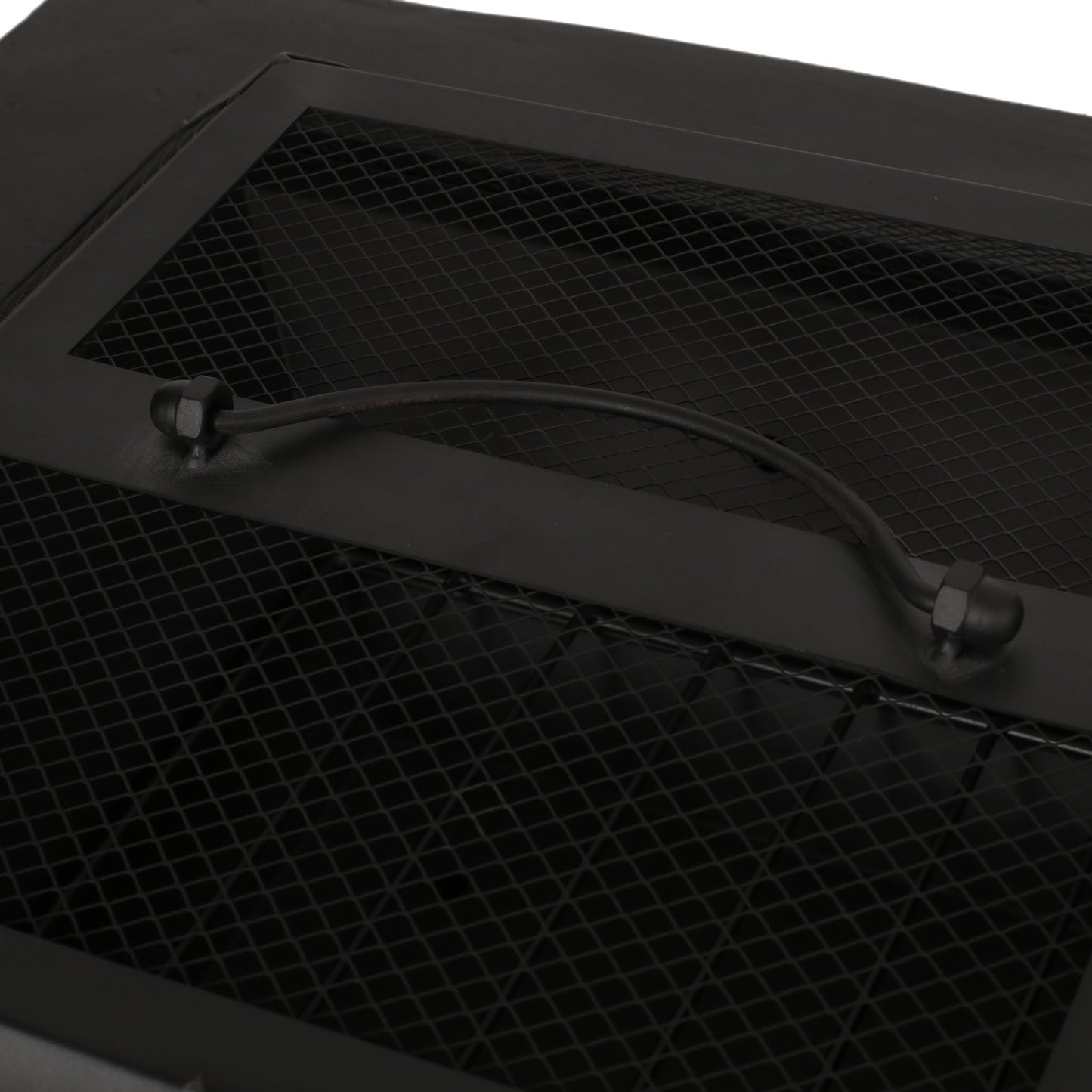 Outdoor Square Mgo Wood Burning Fire Pit - Dark Gray