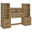 Geary - 3 Piece Bedroom Set With Bookcase Headboard