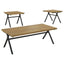 3 Piece Occasional Set, Coffee Table And 2 End Tables - Brown