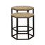 2 Piece Nesting Table With Hexagon Base - Brown