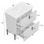 Fluted Bathroom Vanity With Ceramic Sink, Freestanding Design