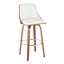 Gianna - Mid Century Modern Fixed Height Barstool With Swivel With Round Footrest (Set of 2)