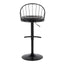 Riley - Farmhouse Adjustable Height Barstool With Swivel With Rounded T Footrest (Set of 2)