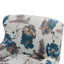 Armchair With Round Arm - White / Blue