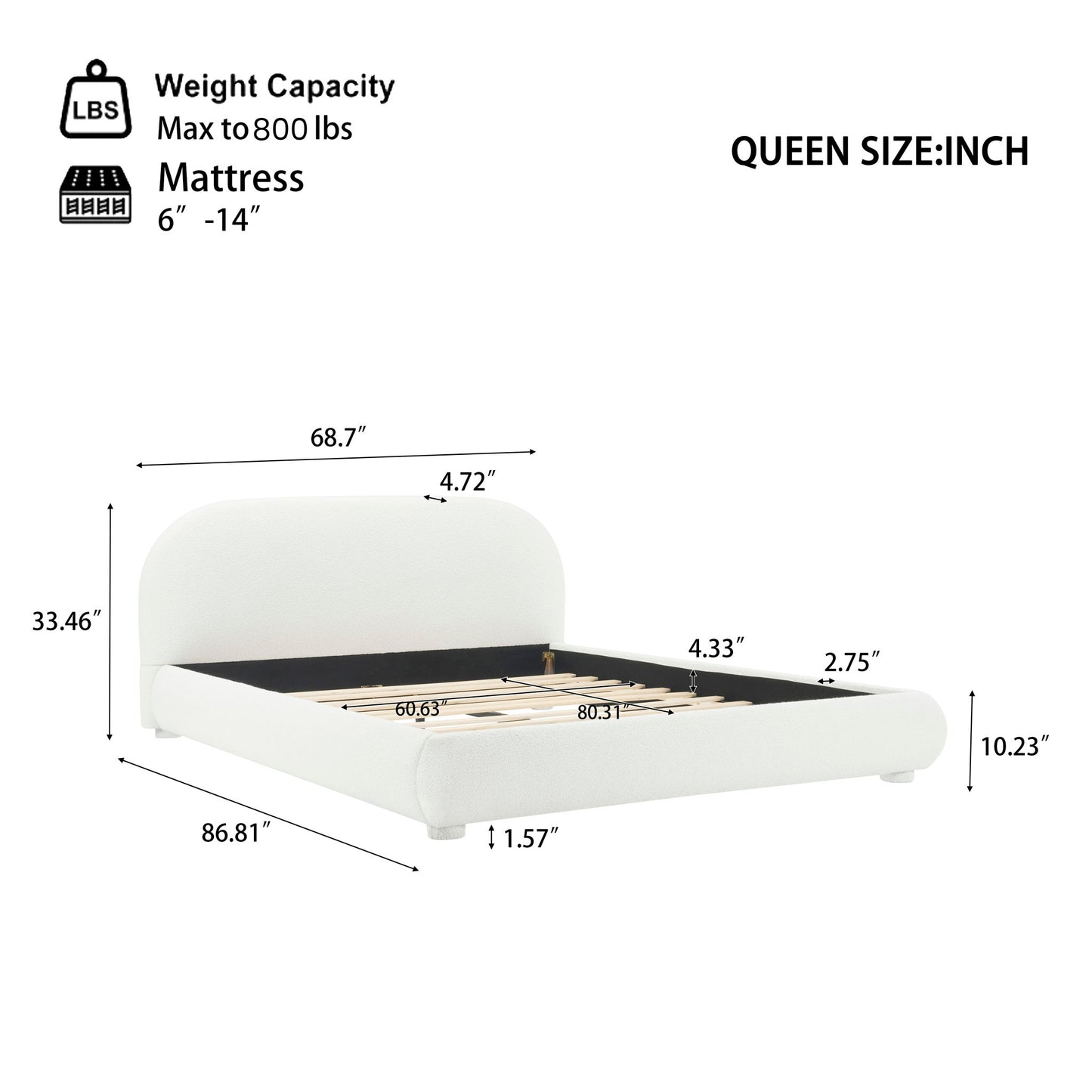Simple Modern Bedroom Double Upholstered Bed