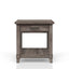 End Table With Storage Drawer Usn - Gray
