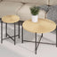 Radial - Pattern Coffee And End Table Set Waterproof Cover, Distressed Cylindrical Design (Set of 2)