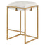 Square Counter Height Stools (Set of 2) - Beige / Gold
