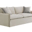 Upendo - Pattern Linen Sofa With 2 Toss Pillows - Beige