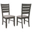 Padded Seat Side Chairs With Tapered Slats (Set of 2)