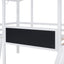 Loft House Bed With Ladder And Slide, With board And Light Strip On The Roof