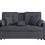 Cody II - Convertible Sleeper Loveseat With Cup Holder, Charging Ports and Pocket - Dark Gray