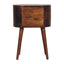 Mini Rounded Nightstand - Chestnut