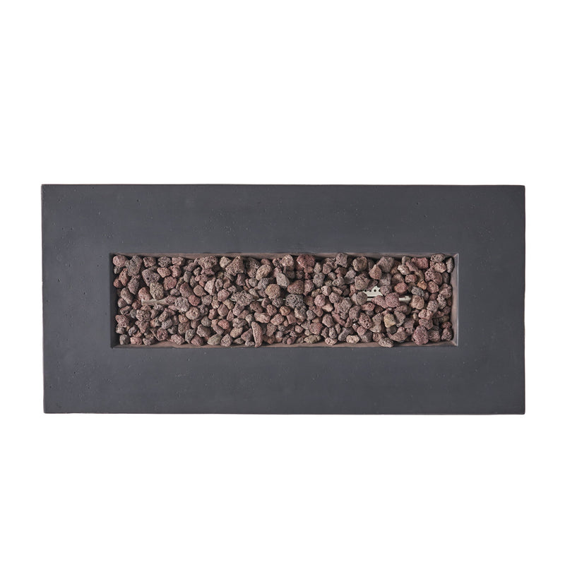 Contemporary Outdoor 40, 000 Btu Propane Fire Pit - Dark Gray