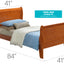 Louis Phillipe - Panel Sleigh Bed