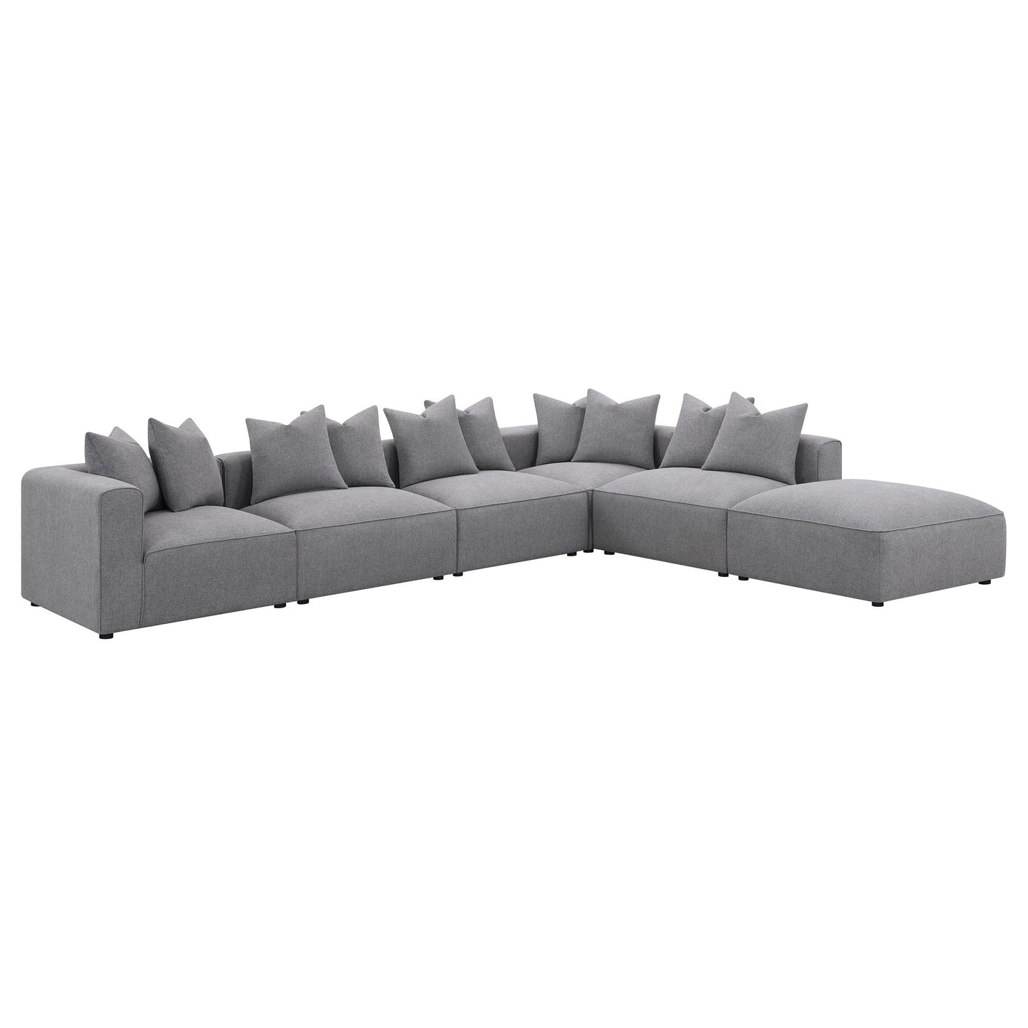 Amherst - Armless Chair With Accent Pillow - Gray