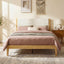 Platform Bed Frame With Upholstered Headboard, Slat Support