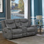 Carmen - Cool Motion Loveseat With Storage, With Reclining Function And Built In Storage - Gray