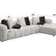 Manilla - Sectional Sofa With 8 Pillows - Ivory White