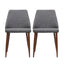 Modern Dining Chair With Iron Legs And Wood Finish