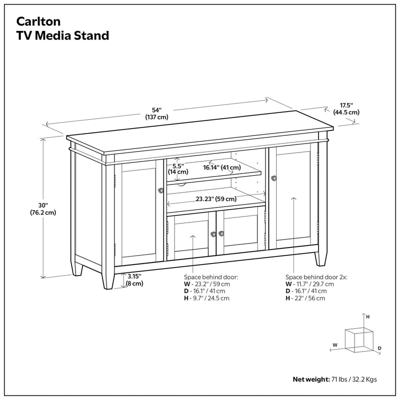 Carlton - TV Media Stand