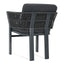7 Piece Outdoor Dining Set With Table And 6 Chairs - Black / Teak / Gray