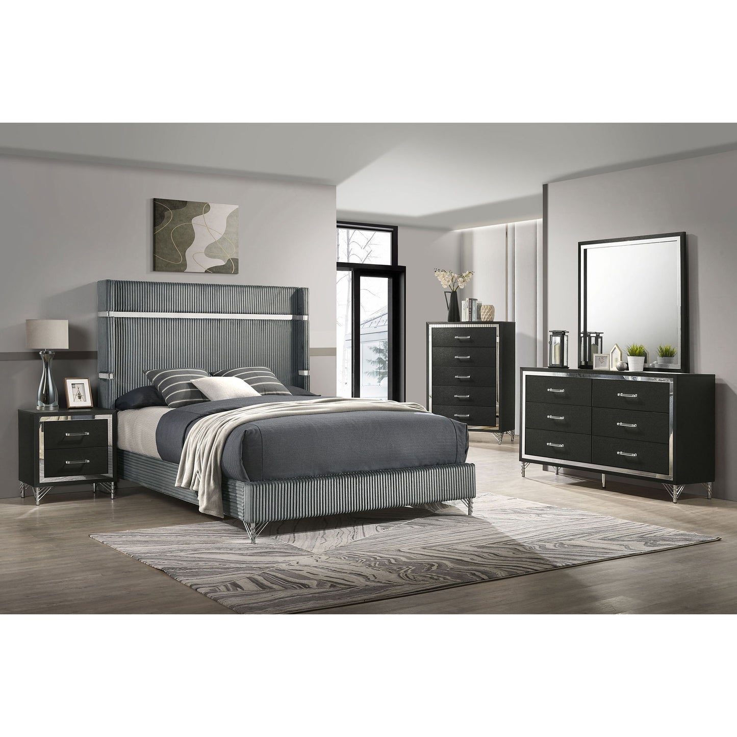 Malcolm - 6 Drawer Dresser Cabinet - Black