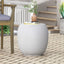 Outdoor Lightweight, Concrete Side Table - Antique White