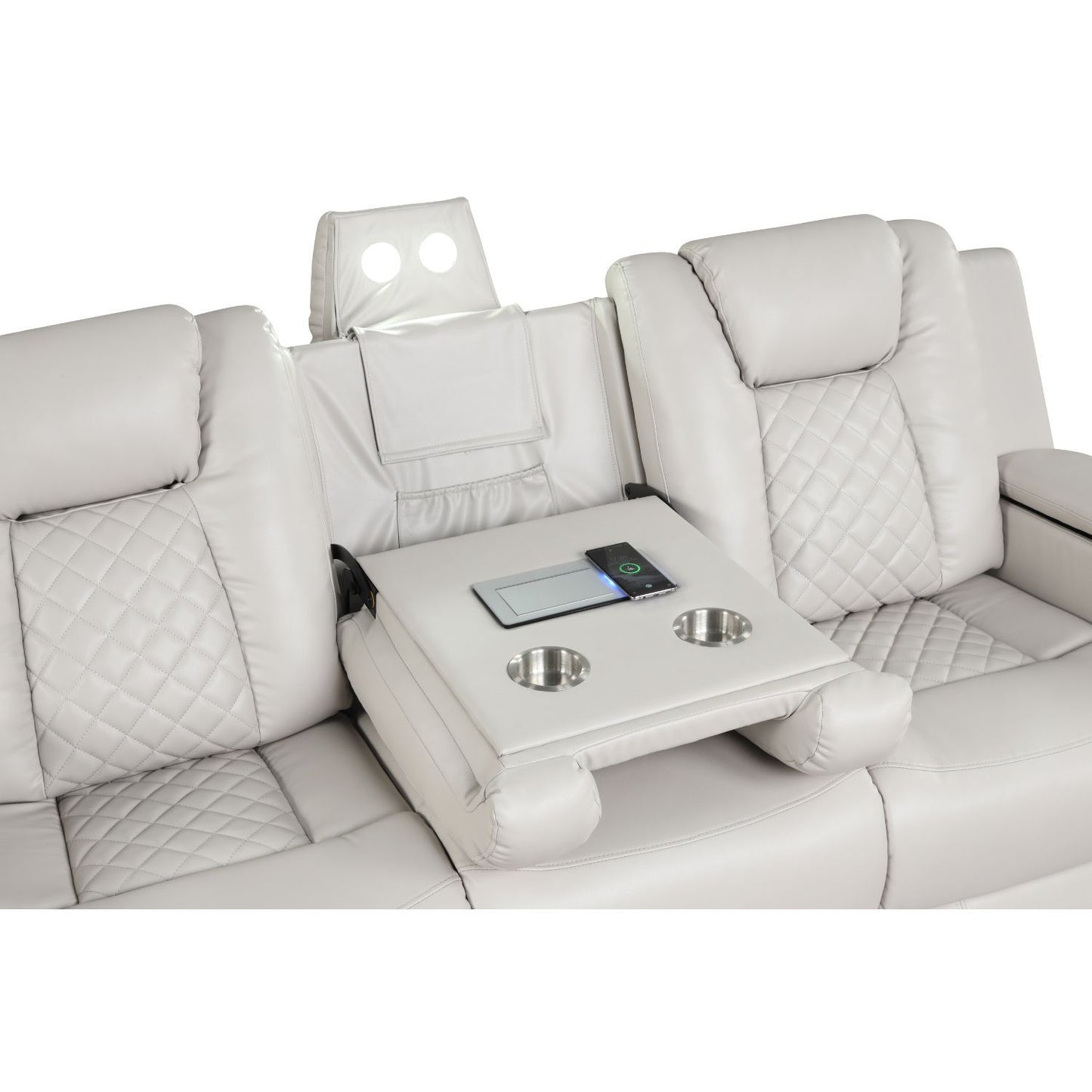 Benz - LED & Power Recliner With Adjustable Headrests And Ambient LED Lighting