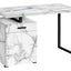 Computer Desk, Home Office, Laptop, Left, Right Set-Up, Storage Drawers, Work, Marble Look Laminate, Contemporary, Modern - White