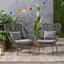 Modern Aesthetic Outdoor Rattan Accent Chair With Metal Legs