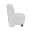 Modern Low Back Accent Upholstered Armless Living Room Chairs, Round Feet