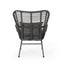 Modern Aesthetic Outdoor Rattan Accent Chair With Metal Legs