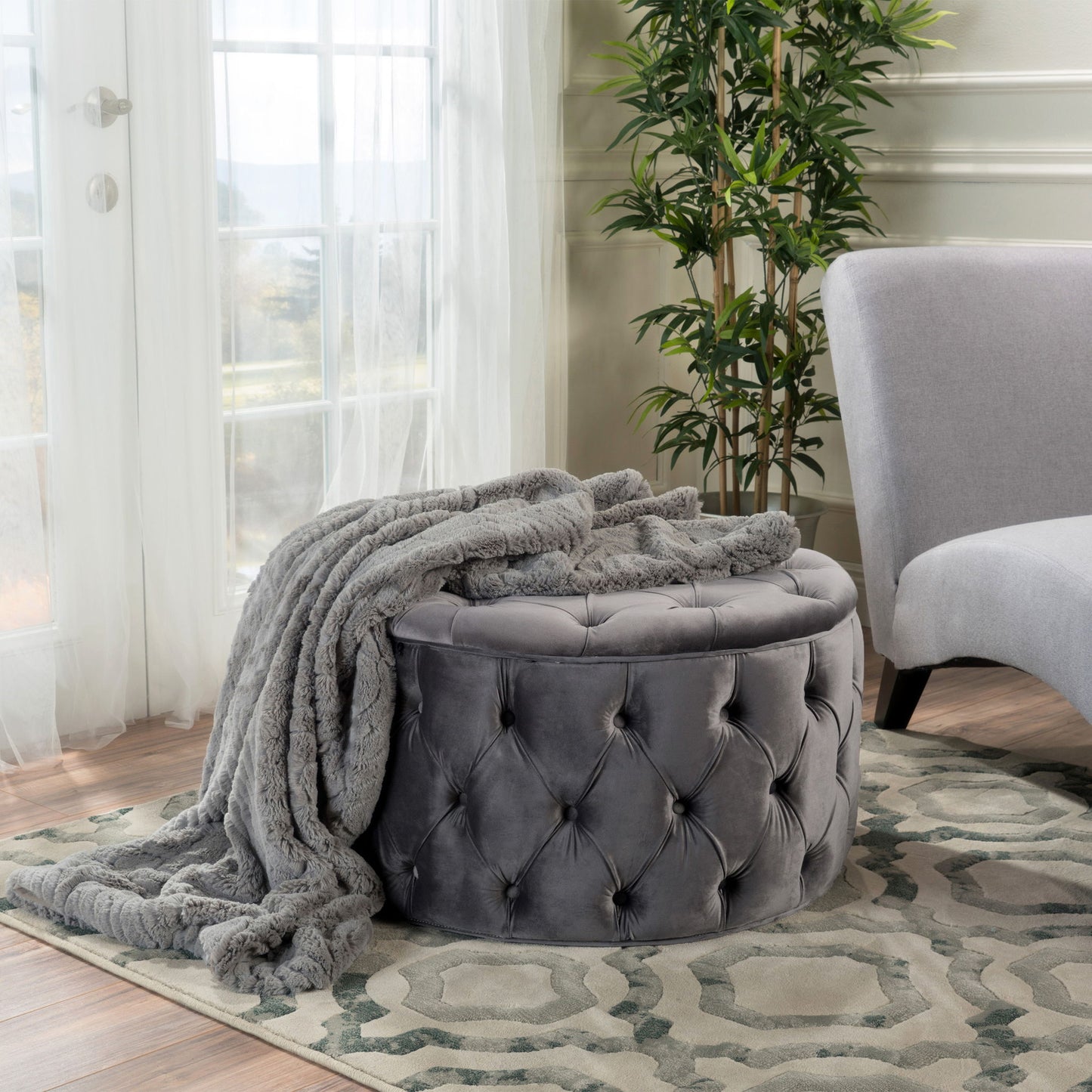 Modern Glam Ottoman