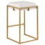 Square Counter Height Stools (Set of 2) - Beige / Gold