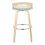 Grotto - Contemporary Fixed-Height Barstool With Swivel With Round Footrest (Set of 2)