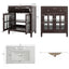 Bathroom Vanity With Ceramic Sink, Adjustable Shelf & Tip Out Tray