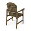 Outdoor Weather Resistant Acacia Wood Adirondack Dining Chairs (Set of 2)