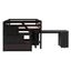 Loft Bed With Retractable Writing Desk And 3 Drawers With Storage Stairs And Shelves