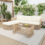 Outdoor Modular Conversation Sofa With Cushions And Coffee Table - Beige
