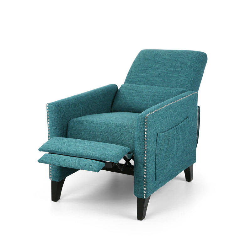 Kiersten - Contemporary Fabric Pushback Recliner