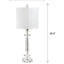 Karat - Contemporary Crystal Table Lamp (Set of 2) - Clear Crystal / Chrome / White Softback