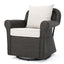 Amaya - Outdoor Swivel Rocker Chair With Water Resistant Cushions - Brown / Beige