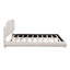 Upholstered Platform Bed With Thick Solid Frame And Stylish Curve-Shaped Design